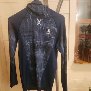 Odlo Blue Hooded Base Layer Top